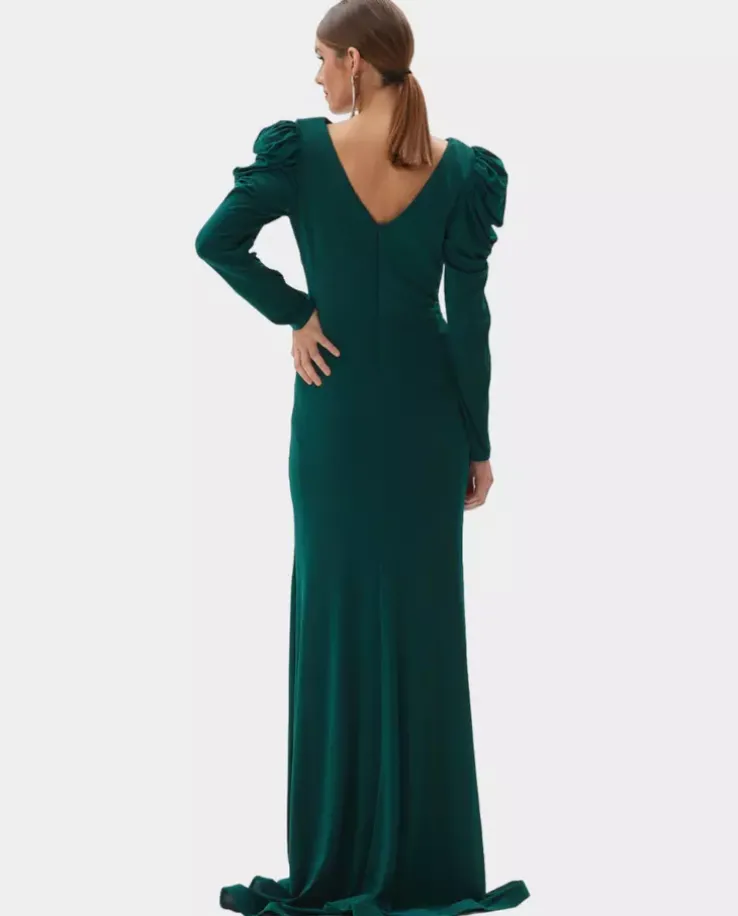 Elegancka zielona maxi sukienka Hilaria