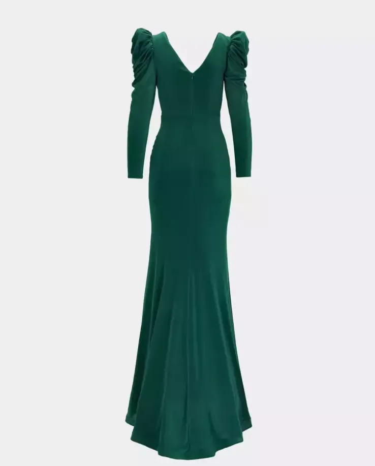 Elegancka zielona maxi sukienka Hilaria