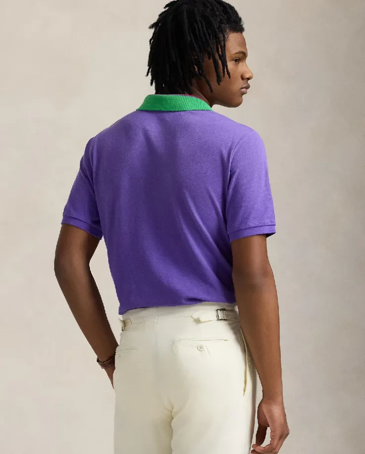 Fioletowa koszulka polo Classic Fit
