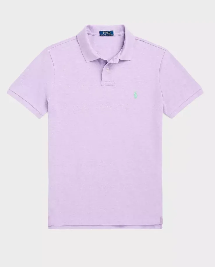 Fioletowa koszulka polo Custom Slim Fit