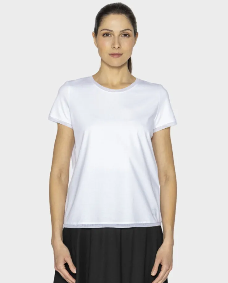 Gładki t-shirt w kolorze białym