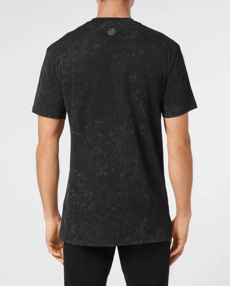 Grafitowy T-shirt z motywem orła