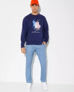 Granatowa bluza z bawełny z logo
