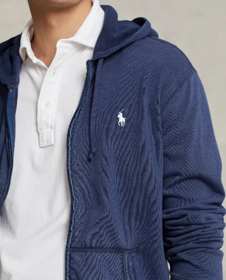 Granatowa bluza z kapturem Regular Fit