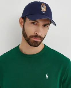 Granatowa czapka z daszkiem Polo Bear
