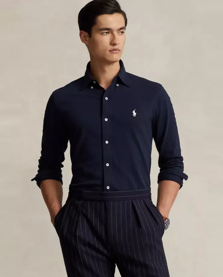 Granatowa koszula Custom Fit