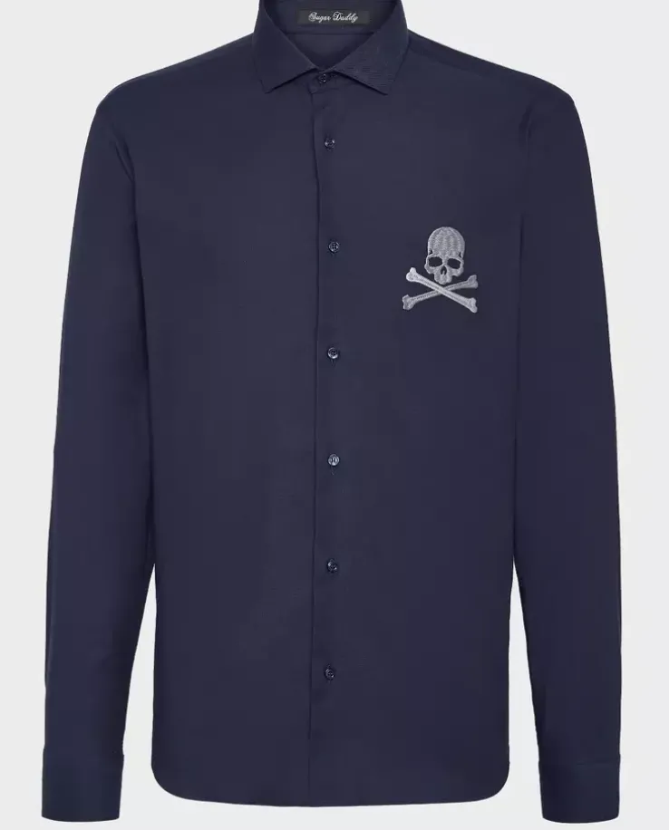 Granatowa koszula Skull&Bones
