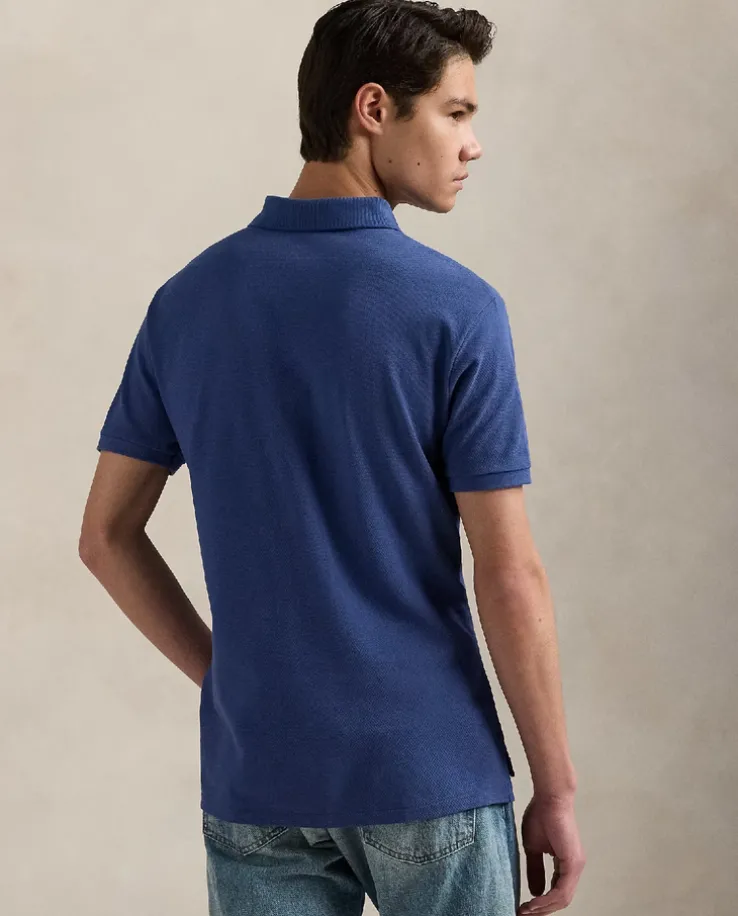 Granatowa koszulka polo Custom Slim Fit