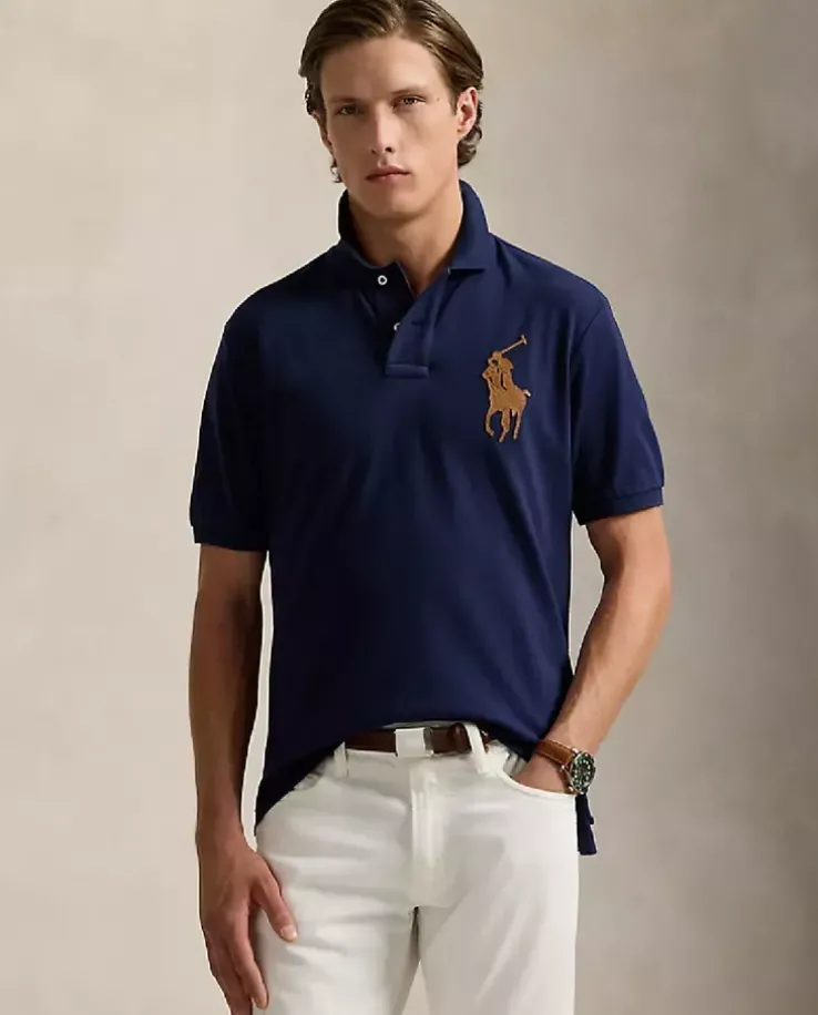 Granatowa koszulka polo Classic Fit