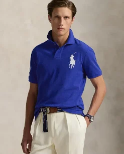 Granatowa koszulka polo Custom Slim Fit