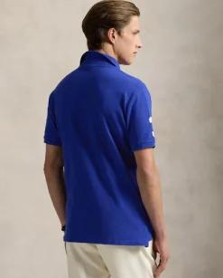 Granatowa koszulka polo Custom Slim Fit