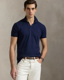 Granatowa koszulka polo Custom Slim Fit