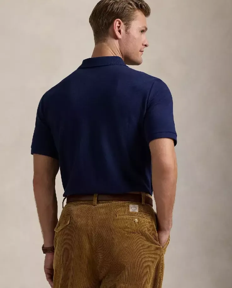 Granatowa koszulka polo Classic Fit