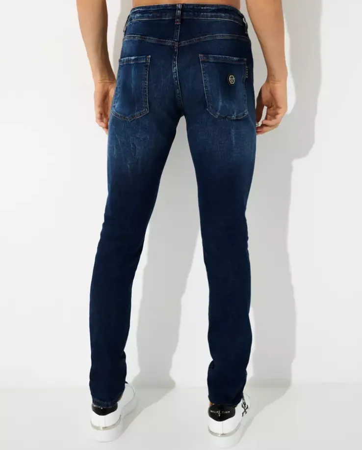Granatowe jeansy Super Straight