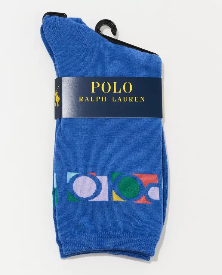 Granatowe skarpety z kolorowym logo 36-40