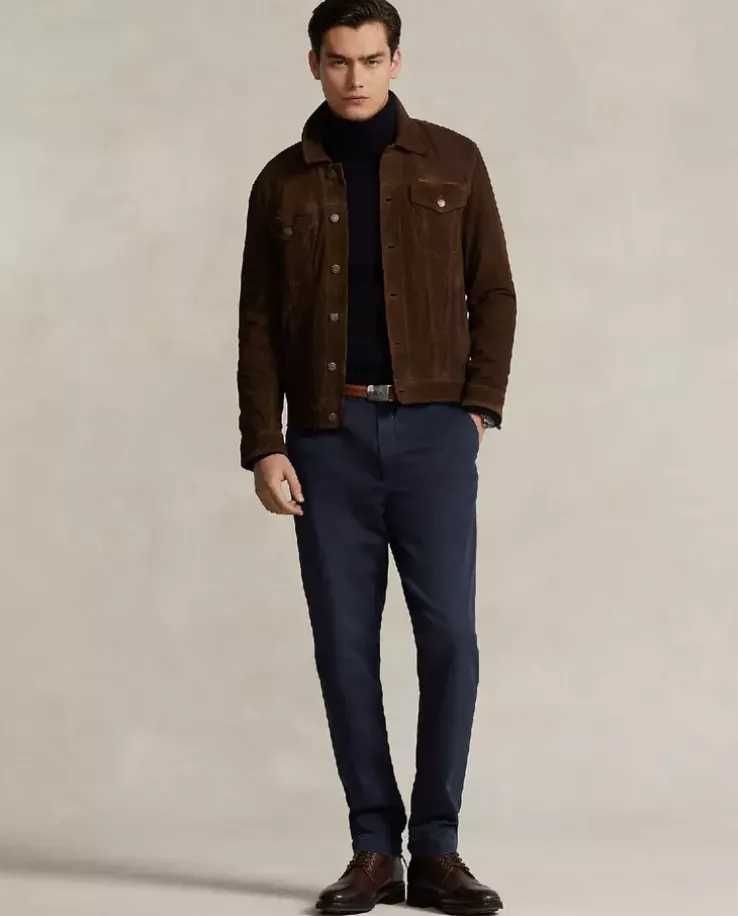 Granatowe spodnie chino