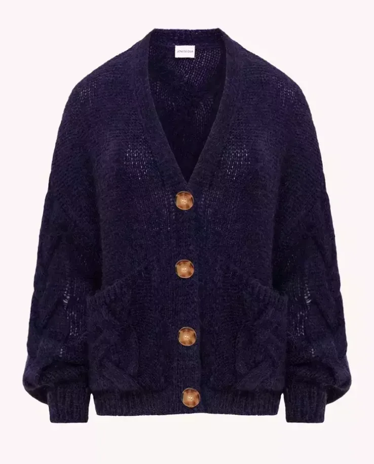 Granatowy kardigan oversize Bilbao