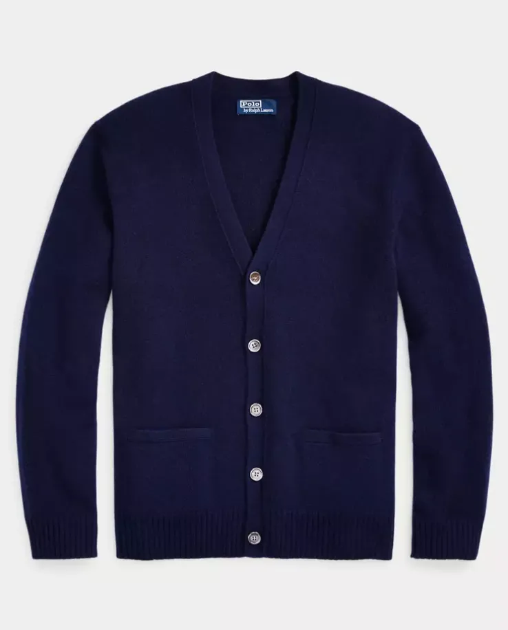 Granatowy kardigan Regular Fit