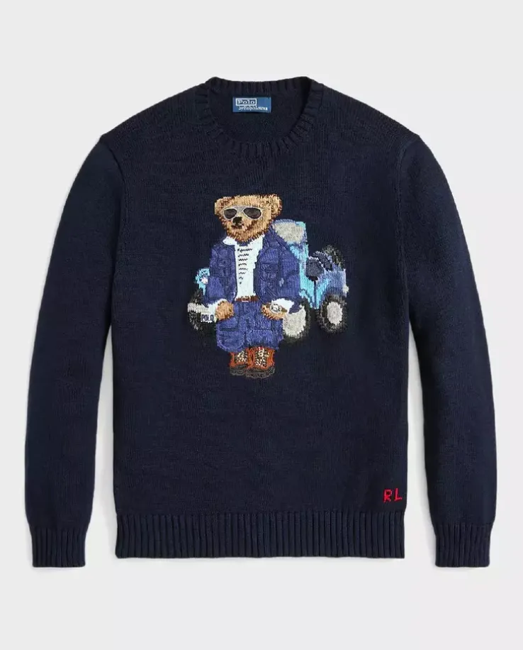 Granatowy sweter Polo Bear
