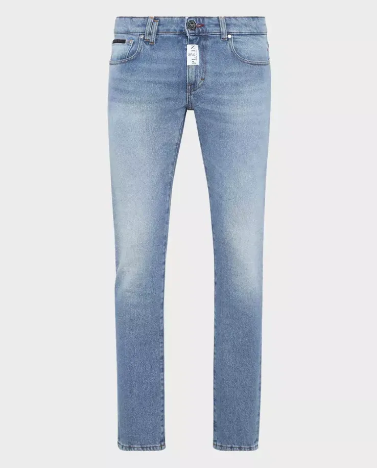 Jasno niebieskie spodnie jeansowe Super Fit