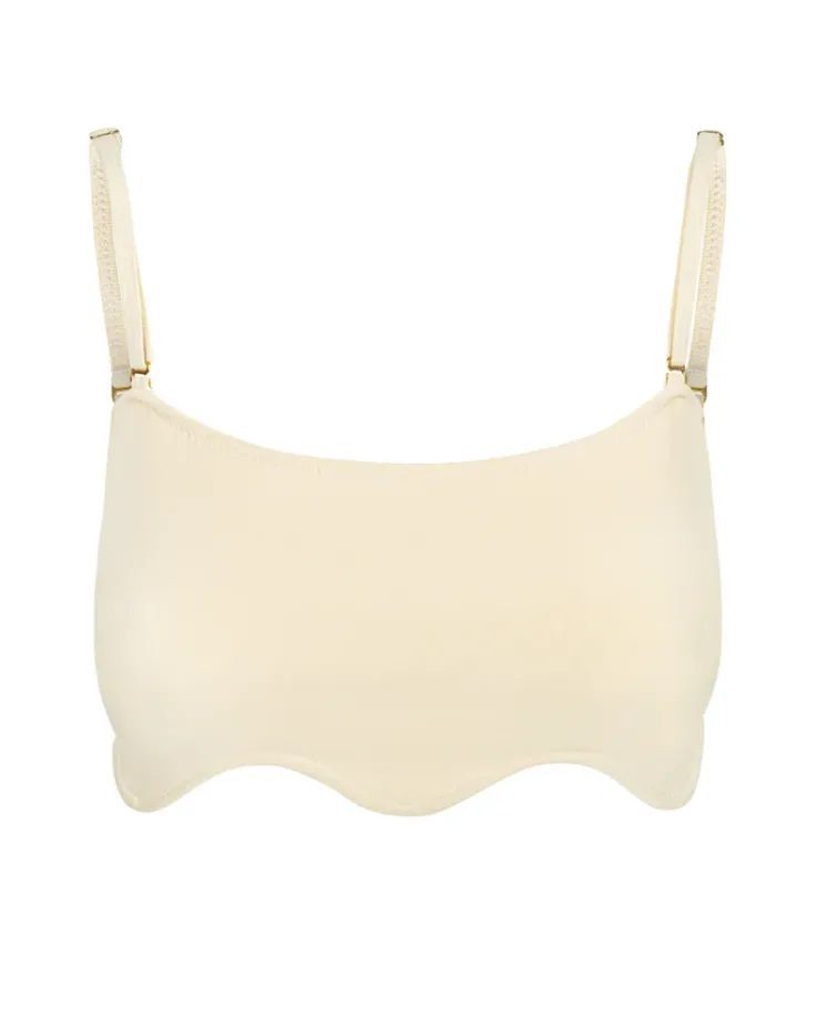 Jasnożółta góra od bikini Chic