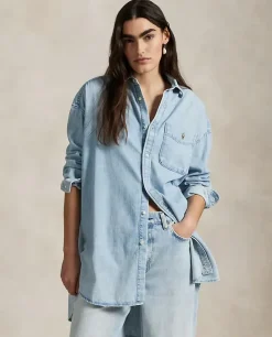 Jeansowa koszula oversize