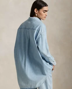 Jeansowa koszula oversize