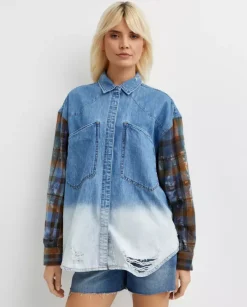 Jeansowa koszula oversize