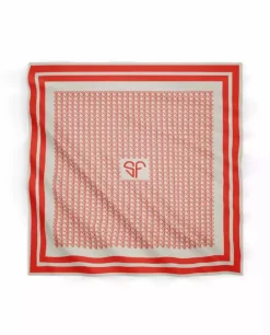 Jedwabna apaszka Monogram Red