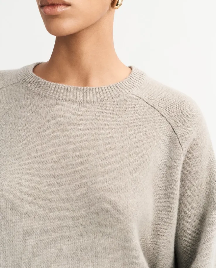 Kaszmirowy szary sweter Boyfriend