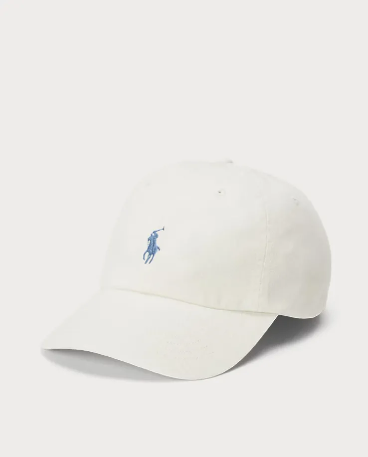 Kremowa czapka z daszkiem i logo