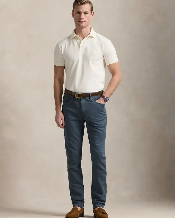 Kremowa koszulka polo Custom Slim Fit