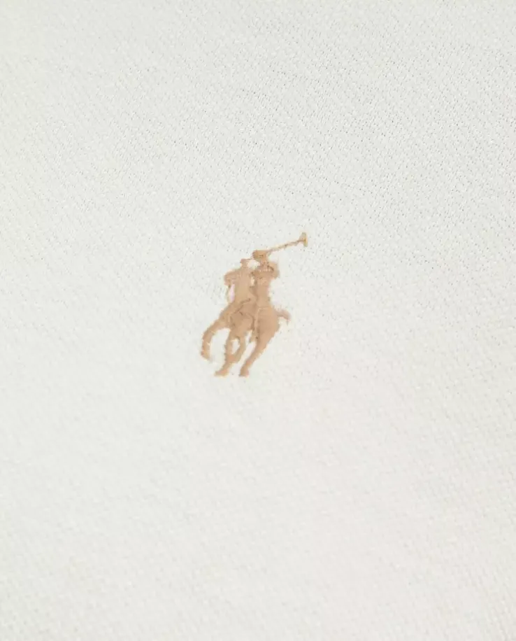 Kremowa koszulka polo Custom Slim Fit