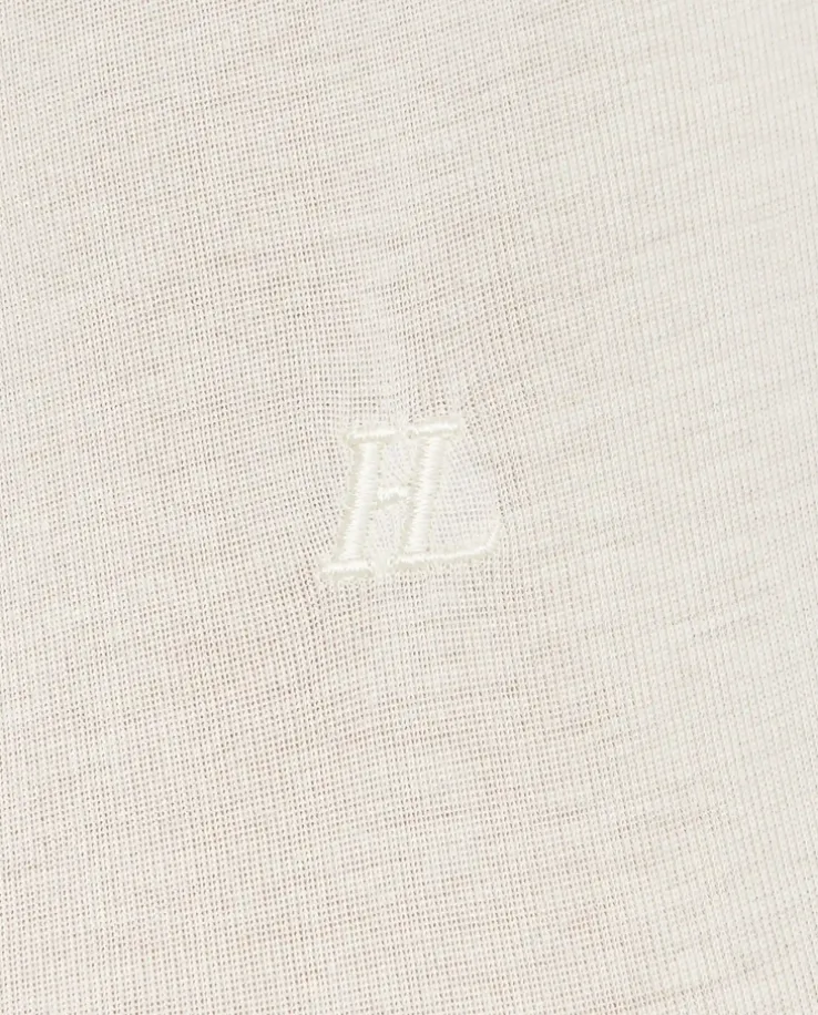 Kremowa koszulka z logo