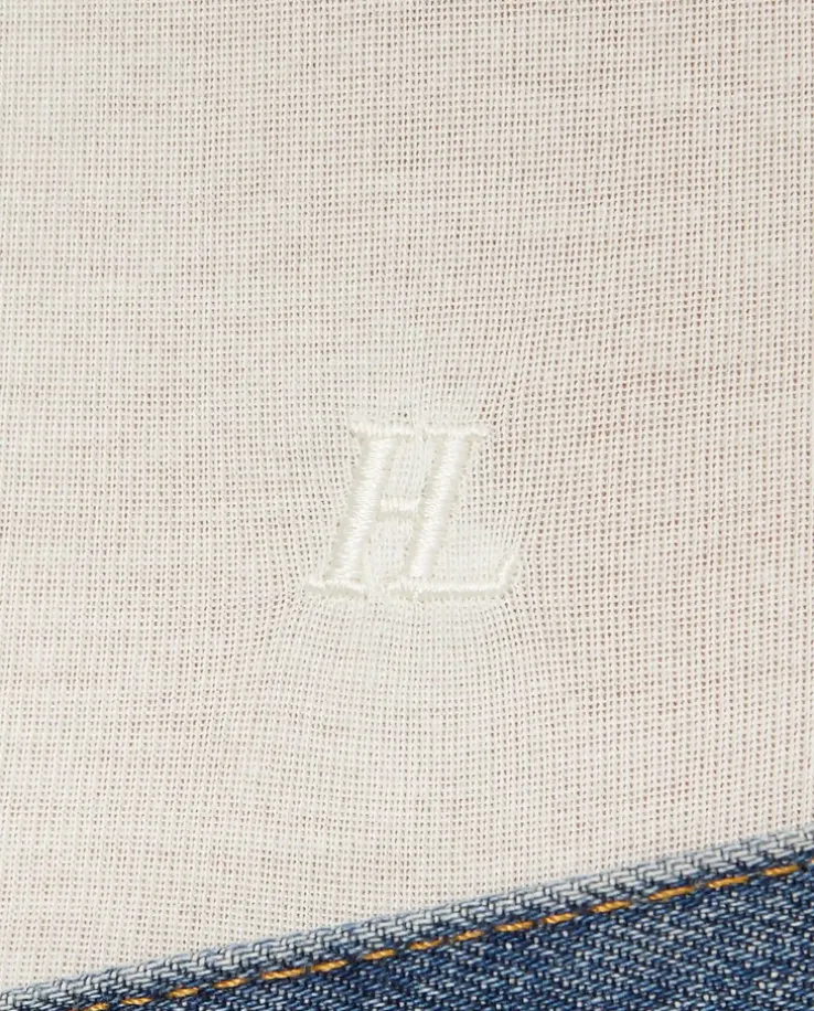 Kremowy top z logo