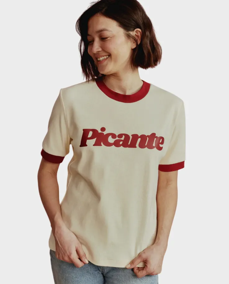 Kremowy t-shirt Picante