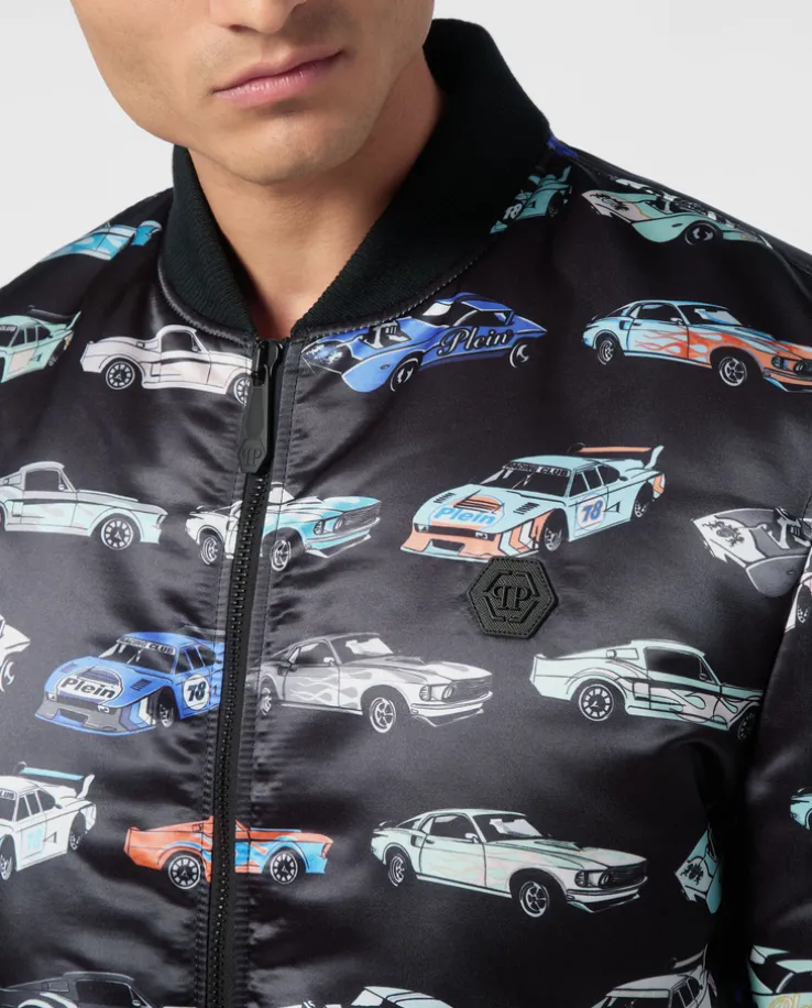 Kurtka bomber z printem