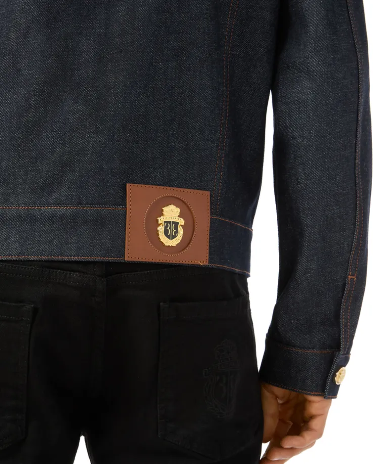 Kurtka jeansowa z ciemnego denimu