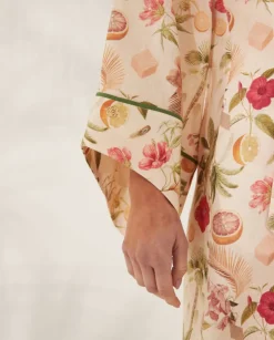 Lniane kimono z szarfą Arabis Ibiza