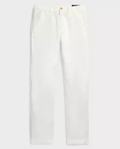 Lniano-bawełniane spodnie Straight Fit
