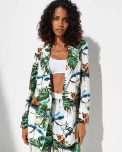 Marynarka-sukienka w egzotyczny print Jaguar