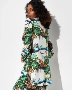 Marynarka-sukienka w egzotyczny print Jaguar