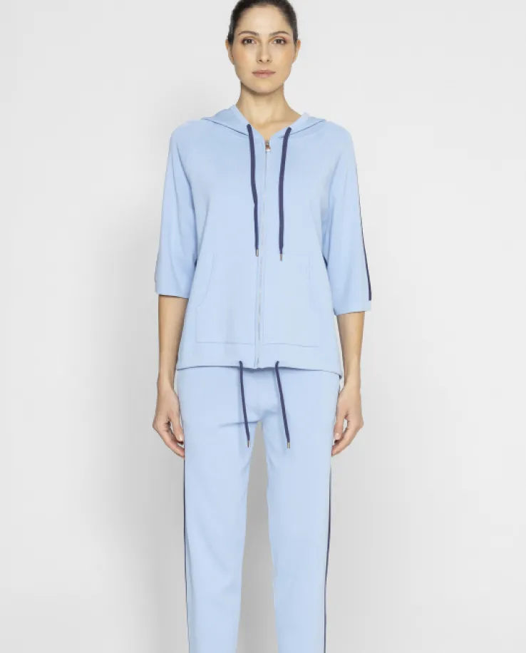 Niebieska bluza z rękawami 3/4