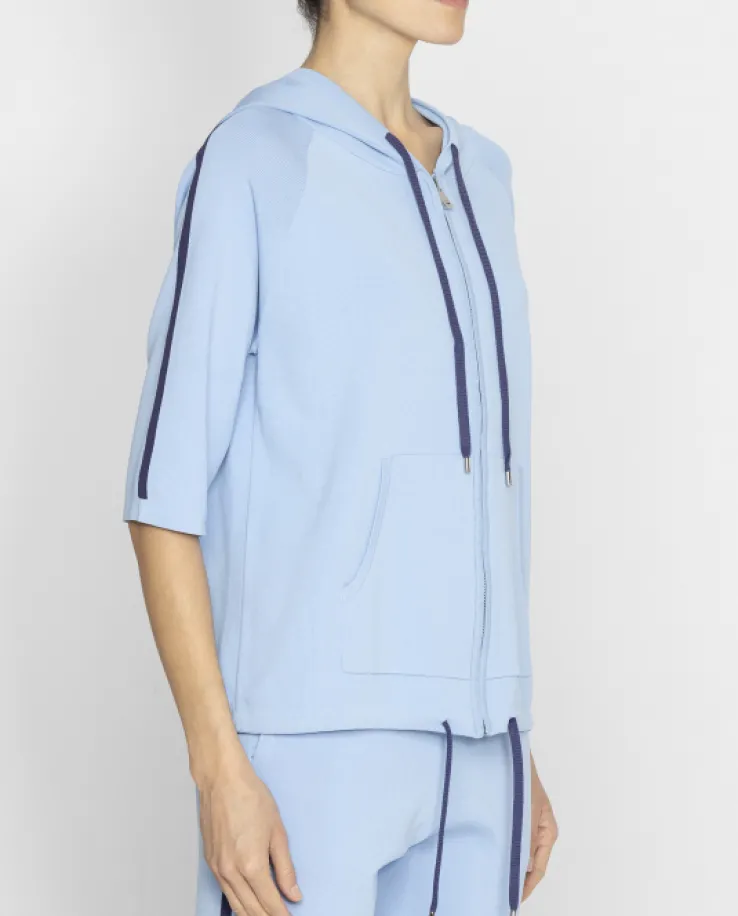 Niebieska bluza z rękawami 3/4