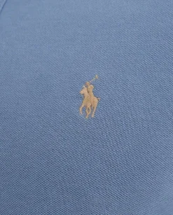 Niebieska bluzka polo Custom Slim Fit