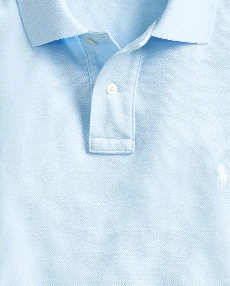 Niebieska koszulka polo Slim Fit Mesh