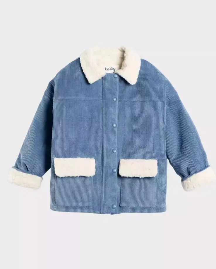Niebieska kurtka Teddy Air Blue Flowers
