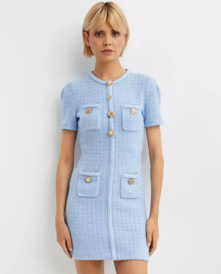 Niebieska sukienka mini