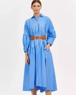 Niebieska sukienka oversize Hestia