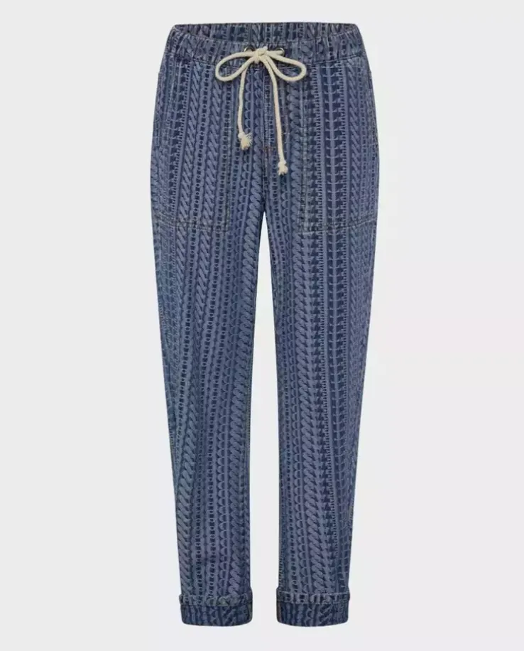 Niebieskie jeansy z monogramem Boyfriend